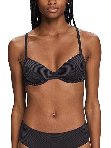 ESPRIT Damski biustonosz Jaquard Stripe RCS Uw Bra z pełnym pokryciem, ciemnoszary, 75B