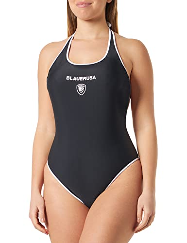 Blauer Beachwear damski jednoczęściowy kostium kąpielowy, 999 czarny, 44, Czarny i czerwony, czarny i pomarańczowy, 38