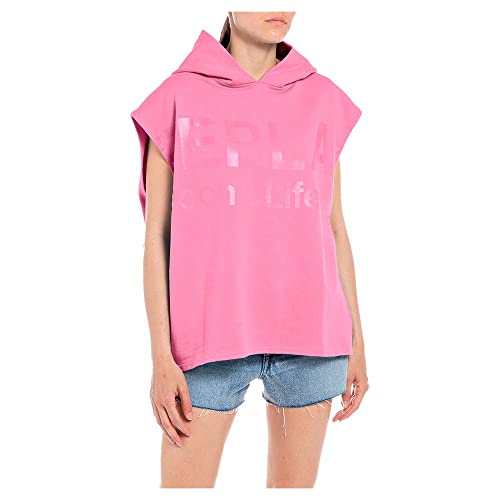 Replay Damski sweter W3635A Pullunder, 307 Candy PINK, M, 307 Candy Pink, M