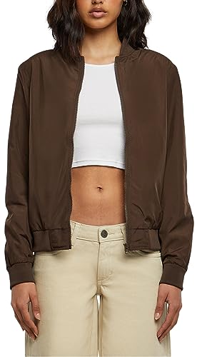 Urban Classics Damska kurtka bomberka, lekka kurtka lotnicza dla kobiet, w wielu kolorach, rozmiary XS-XL, brązowy, L