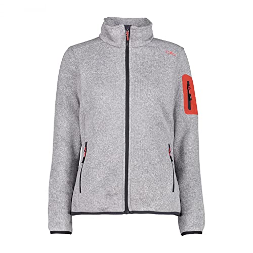 CMP Damska kurtka polarowa z dzianiny Tech Mélange srebrno-czerwona pocałunek, 46