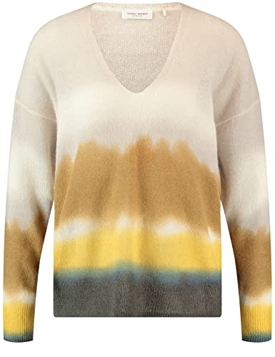 GERRY WEBER Sweter damski, Cedar/Leaf/Clay, 34