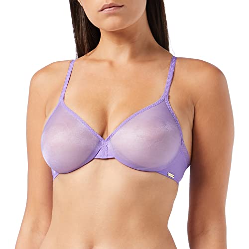 Gossard Biustonosz damski błyszczący przezroczysty formowany, FIOLETOWY, 65B