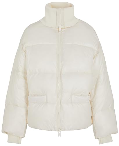 Armani Exchange Damska kurtka Light Weight, Turtle Neck, Casual Fit, Soft Touch Shell Jacket, biały, XS