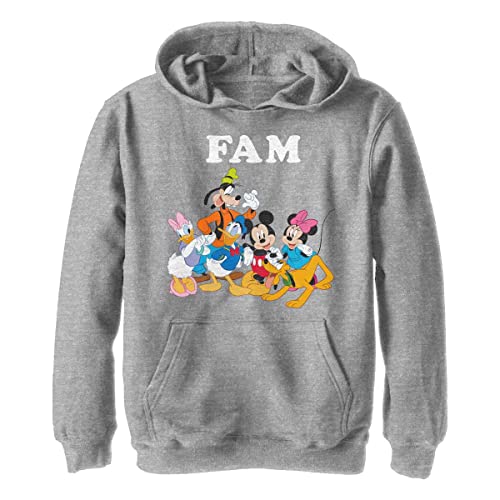 Disney Chłopięca bluza z kapturem Mickey Fam, Athletic Heather, S