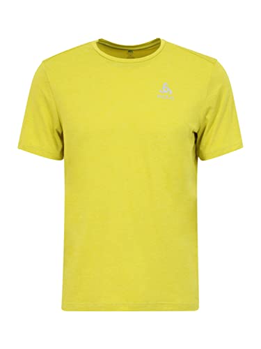Odlo Męski T-shirt Run Easy 365 z okrągłym dekoltem, Citronelle, S