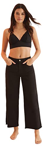 Women'secret Bralette Triangle Koronka Mikrofibra Biustonosz Damski, Czarny, XL