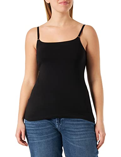 HUGO Damska kamizelka spaghetti, czarny (Black1), XL