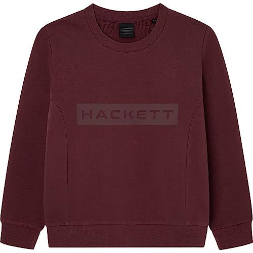 Hackett London Chłopięca bluza Essential Sp Crew, Czerwony (kasztanowy), 3 Lat