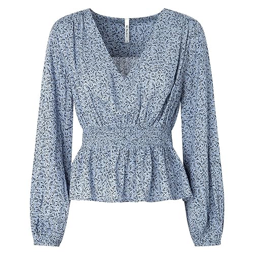 Pepe Jeans Koszulka damska Jarita, niebieski (stalowy niebieski), L