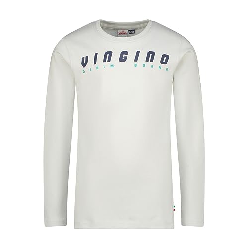 Vingino Bluza chłopięca z długim rękawem z logo, Whisper Grey, 8 lat