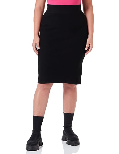 Idony Damska spódnica dzianinowa 15329887, czarna, XL/XXL, czarny, XL-XXL