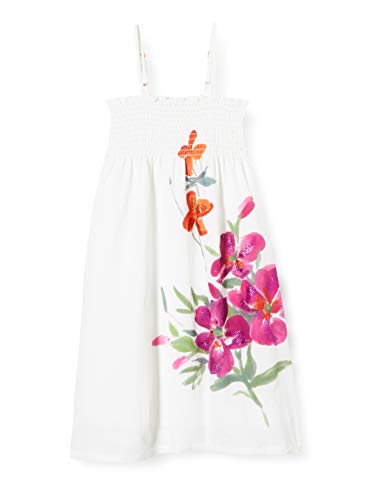 Desigual Vest_cuautla Sukienka, Biały (1000 Biały), 6 Lat, Biały (biały 1000), 150
