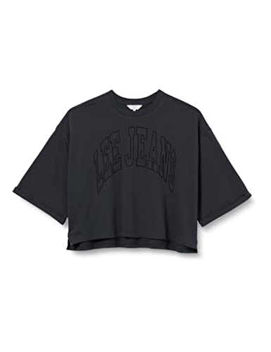 Lee Bluza damska z krótkim rękawem, Grafitowy, 4XL