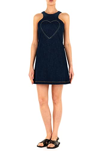Love Moschino Damska sukienka bez rękawów, niebieska, rozmiar 42 (DE), niebieski, 42
