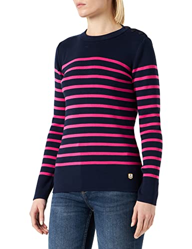 Armor Lux damski sweter marynarski Groix Over, Seal/Fucsia, 3XL, Pieczęć/Fucsia, 3XL
