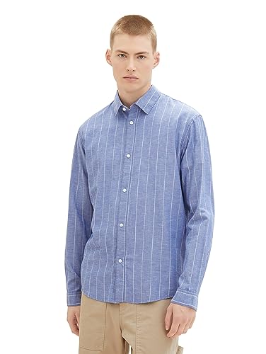 TOM TAILOR Denim koszula męska, 33896 - Royal Blue Big Stripe, XL