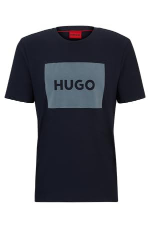 HUGO Koszulka męska Dulive_v, Dark Blue405, XXL