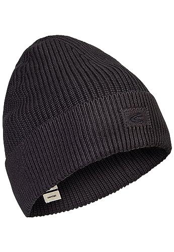 camel active czapka beanie męska, czarny, jeden rozmiar