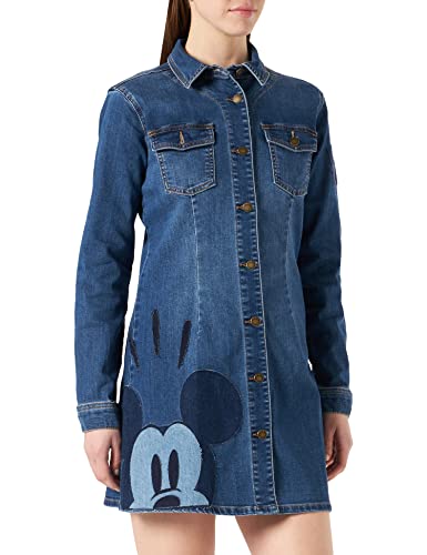 Desigual Damska sukienka Vest_Mickey Pat Casual, niebieski, M
