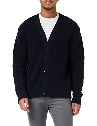 Tommy Hilfiger Męski kardigan o strukturze żeber, Pustynne niebo, L