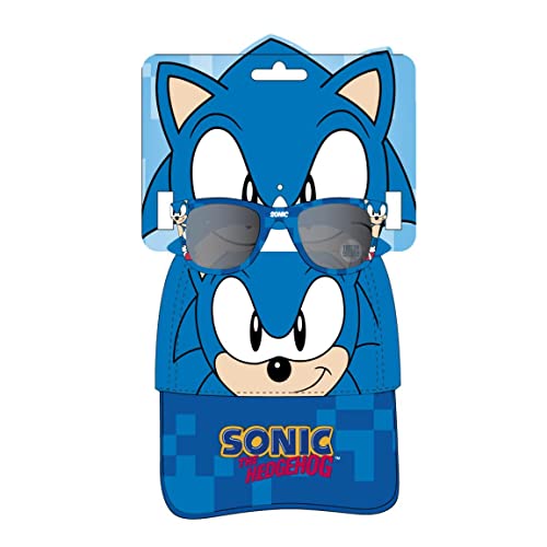 CERDÁ LIFE'S LITTLE MOMENTS Czapka z daszkiem Unisex Dorosły Sonic Okulary przeciwsłoneczne, Wielobarwny, Rozmiar Uniwersalny, Wielobarwny, rozmiar uniwersalny
