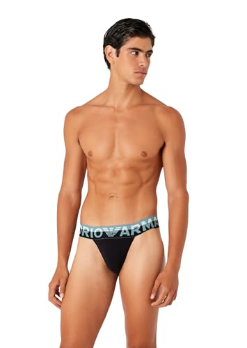 Emporio Armani Męski pasek jockstrap Megalogo Jock Strap, czarny, XL