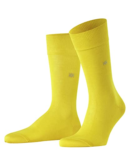 Burlington Mężczyźni Skarpety Dublin M SO Organiczna Bawełna jednokolorowe 1 Para, Żółty (Buttercup 1641), 40-46