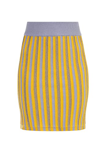 faina Damska dzianinowa mini spódnica 11026973, liliowa wielokolorowa, L, bez Multicolor, L