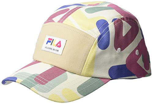 FILA Unisex dziecięca czapka baseballowa Takeo Dragster Antique White Letter AOP, rozmiar uniwersalny, Antyque White Letter AOP, jeden rozmiar