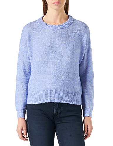 VERO MODA Damski sweter VMVIGGA LS O-Neck Blouse GA NOOS, żakaranda/szczegóły: W. melanż, L