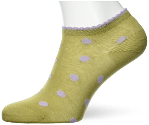 FALKE Skarpety Lady Bug bawełniane damskie krótkie ze wzorem 1 para, zielony (Olive 7298), 39-42 EU