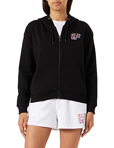 FILA Damska bluza z kapturem Strevi Graphic Logo Hooded Sweat, czarny, L