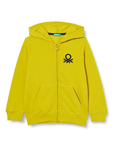 United Colors of Benetton Chłopięca bluza z kapturem z długim rękawem, musztardowy żółty 26b, 120