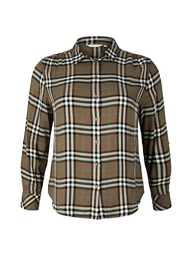 TOM TAILOR Damski Bluzka w kratkę plus size 1034950, 30823 - Tarmac Small Check Woven, 50