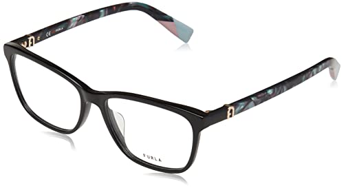 Furla Damskie okulary przeciwsłoneczne Vfu445, czarne (Shiny Black), 52, czarny (Shiny Black)