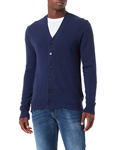 Replay Męska kurtka z dzianiny, 085 Dark Blue, L