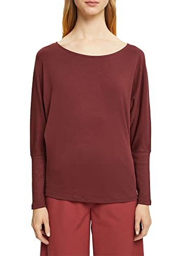 ESPRIT Collection Damska koszulka 102EO1K313, 601/BORDEAUX RED 2, S