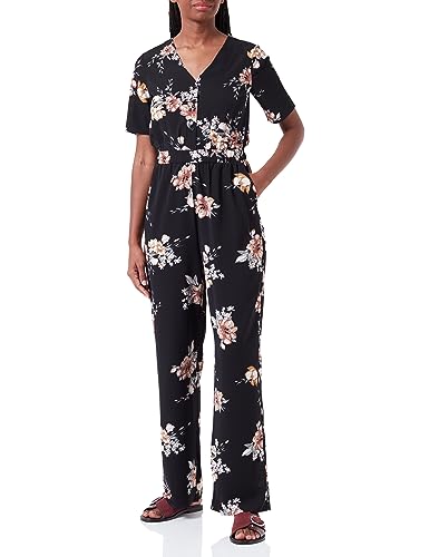 ONLY Onlnova Lux S/S Alicia AOP kombinezon damski, Czarny/AOP: romantyczny kwiat, XXS