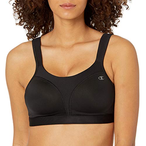 Champion Damski biustonosz sportowy z pełnym wsparciem Spot Comfort, Czarny, 85F