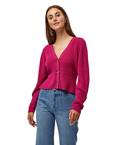 Desires Damski sweter DITA Peplum kardigan, Różowy jagodowy, S