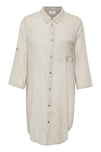 KAFFE KAvivian Koszula Sukienka 3/4 Bluzka, Classic Sand, 42 Kobiety
