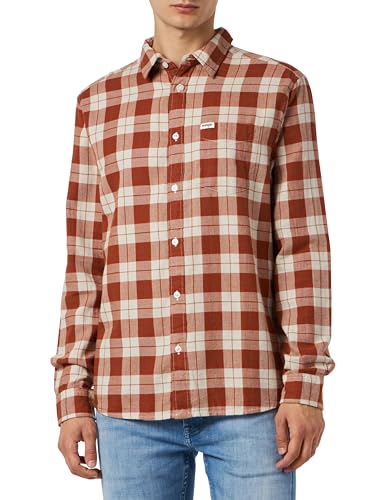 Wrangler Koszulka męska, Leather Brown​, S