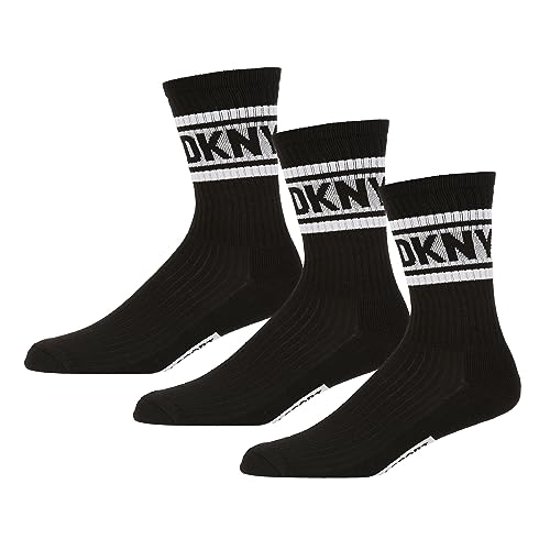 DKNY Męskie skarpety sportowe, w kolorze czarnym, oddychające, nieformalne, sportowe do uprawiania sportu, jeden rozmiar, czarny, Talla única