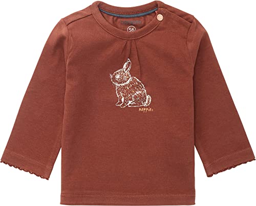 Noppies Baby Koszulka dziewczęca G Tee Ls Saco, Henna - P635, 50 cm