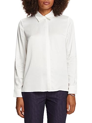 ESPRIT Bluzka o wyglądzie satyny, Off White, XL