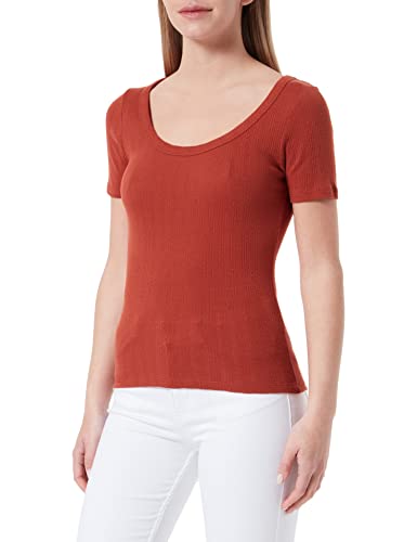 Naf Naf T-shirt damski, henna, S