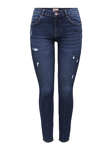 ONLY Dżinsy damskie typu skinny fit ONLDAISY REG Push-Up SK ANK, niebieski (Dark Blue Denim), 30W / 30L