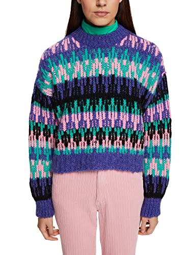 edc by ESPRIT Damski sweter 122CC1I309, 413/BRIGHT Blue 4, XL