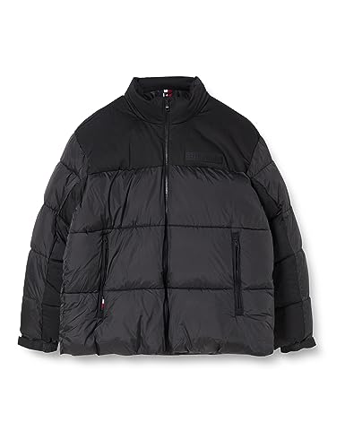 Tommy Hilfiger Męska kurtka puchowa Bt-New York - B tkana, Czarny, XXL